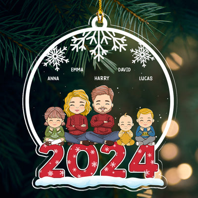 Our Family 2024 - Personalized Custom Acrylic Ornament