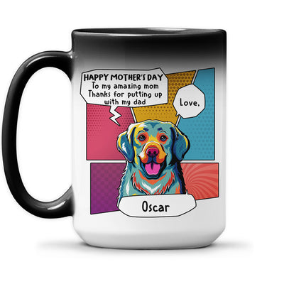 Pop Art Amazing Dad - Personalized Custom Color Changing Mug