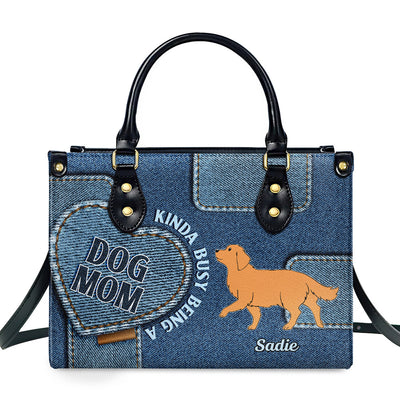 Busy Dog Mom - Personalized Custom Leather Bag