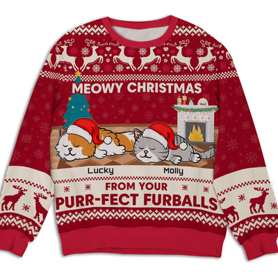 Purr-fect Furball - Personalized Custom All-Over-Print Sweatshirt