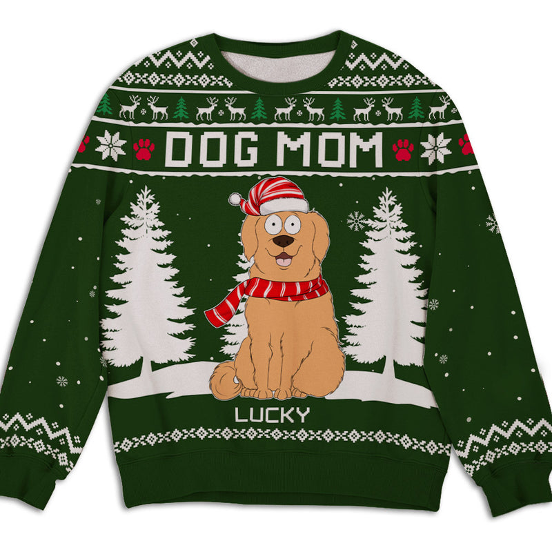 Happy Holiday Dog - Personalized Custom All-Over-Print Sweatshirt