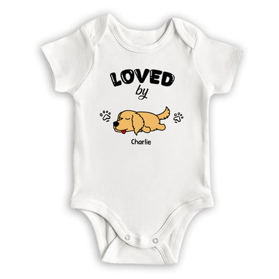 Loved By Dog - Personalized Custom Baby Onesie