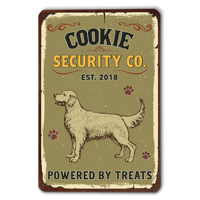 Powered By Treats - Personalized Custom Metal Sign