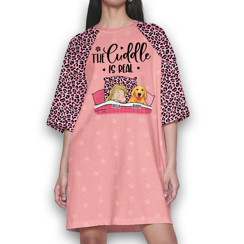 The Cuddle Is Real - Personalized Custom 3/4 Sleeve Dress