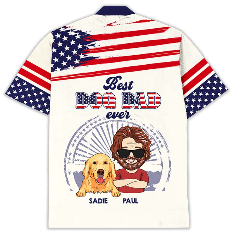 Best Dog Dad Ever - Personalized Custom Hawaiian Shirt