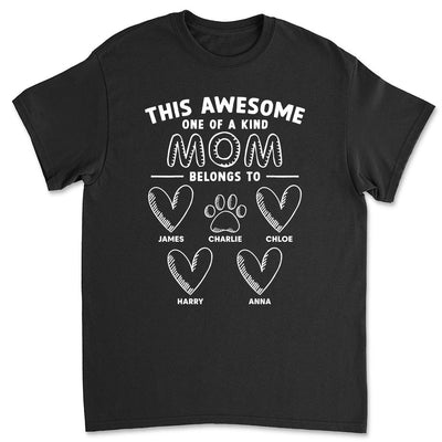 Awesome Dad Mom Belongs - Personalized Custom Unisex T-shirt