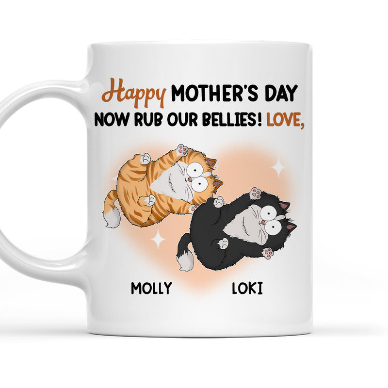 Now Rub Our Bellies - Personalized Custom Coffee Mug