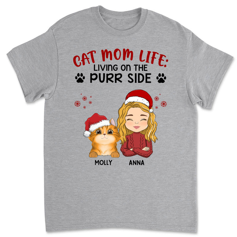 Living On The Purr Side - Personalized Custom Premium T-shirt