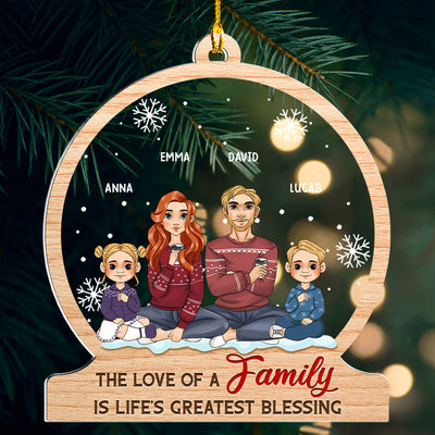 The Love Of Family - Personalized Custom Acrylic Ornament