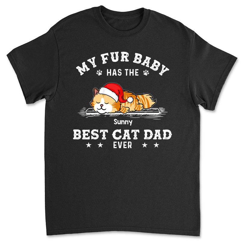 The Best Cat Dad - Personalized Custom Premium T-shirt