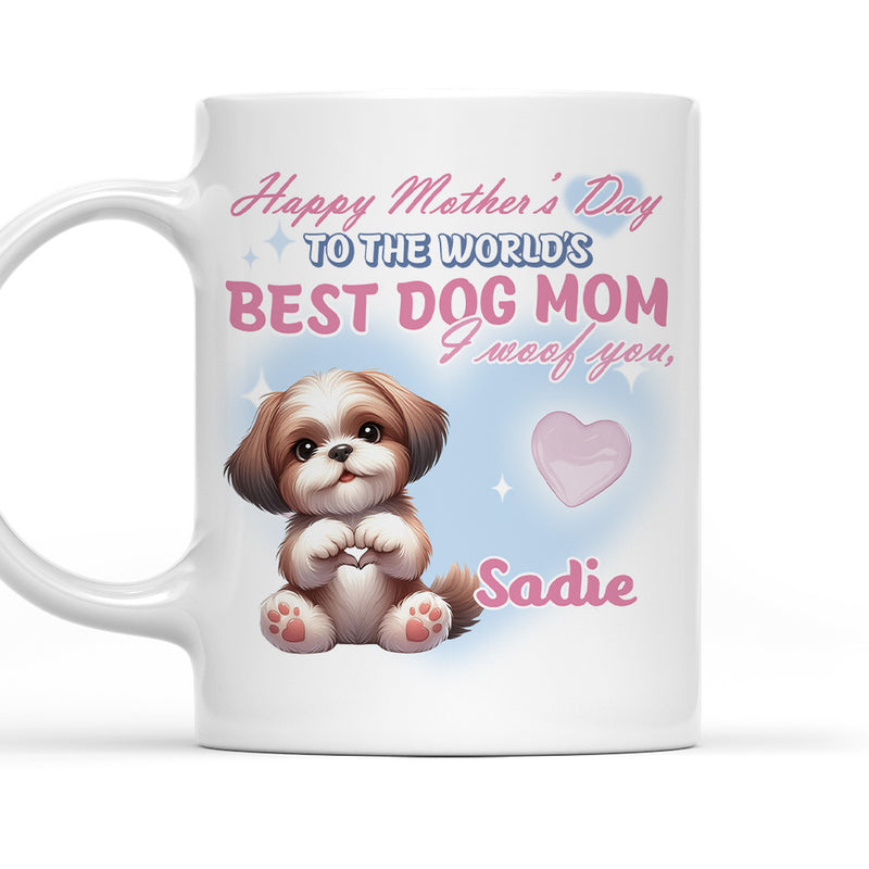 To The World Best Dog Mom - Personalized Custom Coffee Mug