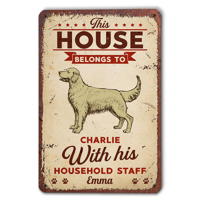 This House Belongs To - Personalized Custom Metal Sign