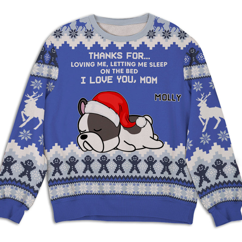 Snowy Fur Mom - Personalized Custom All-Over-Print Sweatshirt