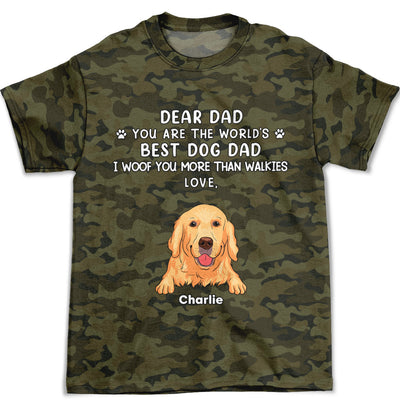 The World's Best Dog Dad - Personalized Custom All-over-print T-shirt