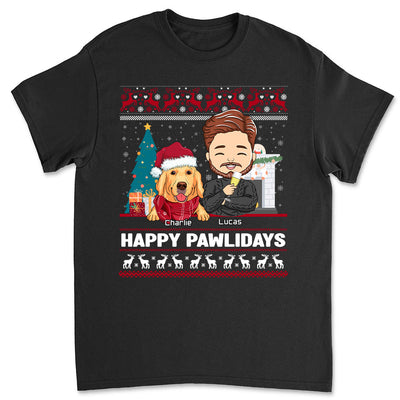 Happy Pawlidays - Personalized Custom Unisex T-shirt