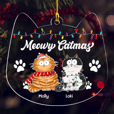 Meowy Catmas - Personalized Custom Acrylic Ornament