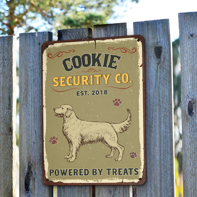 Powered By Treats - Personalized Custom Metal Sign