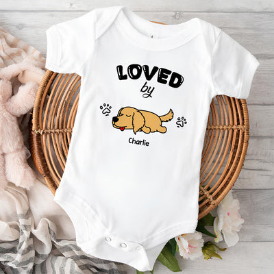 Loved By Dog - Personalized Custom Baby Onesie