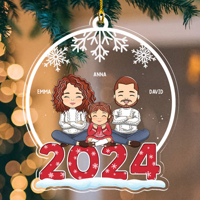 Our Family 2024 - Personalized Custom Acrylic Ornament