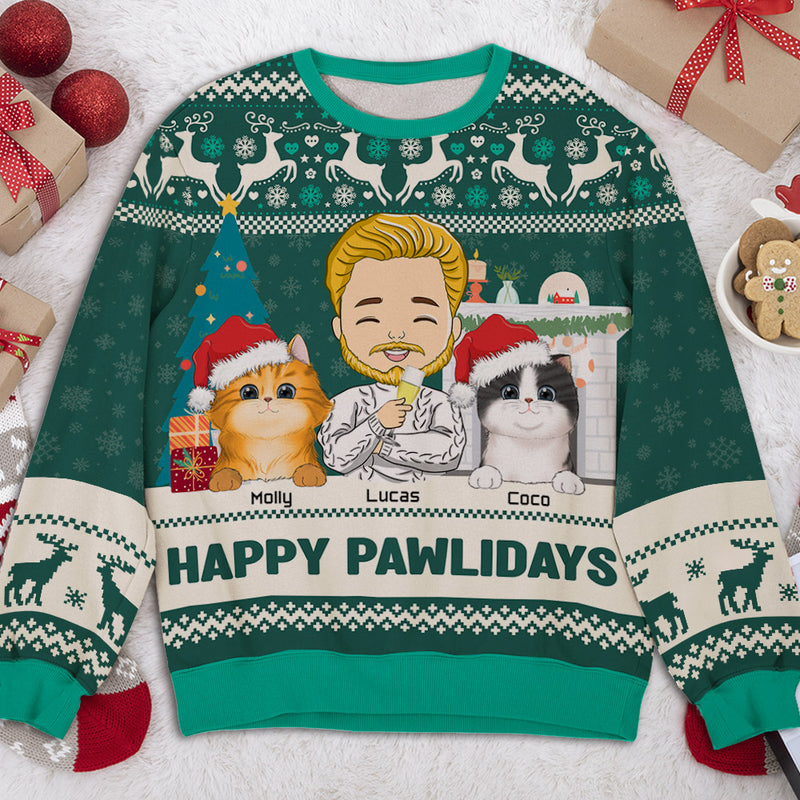 Pawlidays With Pets 2 - Personalized Custom All-Over-Print Sweatshirt