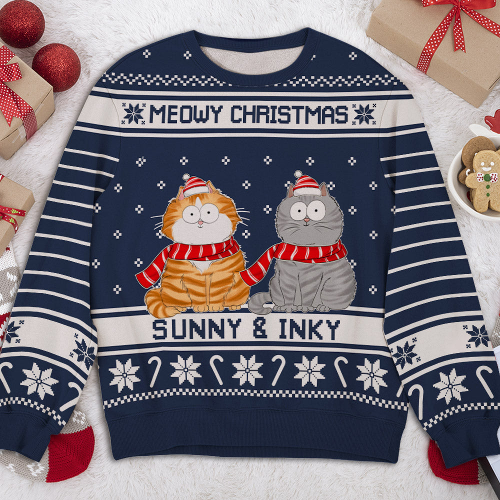 Merry Xmas Fur Mom Christmas Custom Personalized Pet Dog Owner Jumper Ugly Sweatshirt