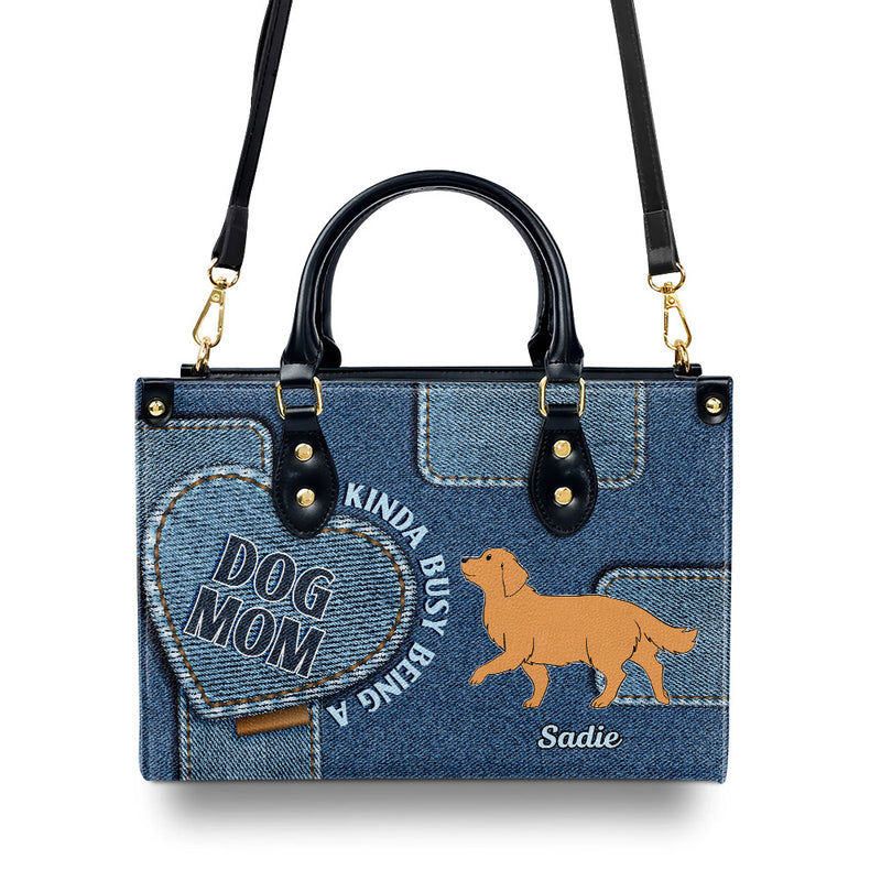 Busy Dog Mom - Personalized Custom Leather Bag