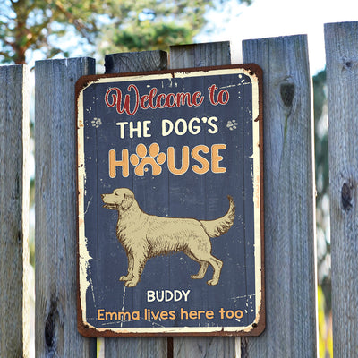 Welcome To House - Personalized Custom Metal Sign