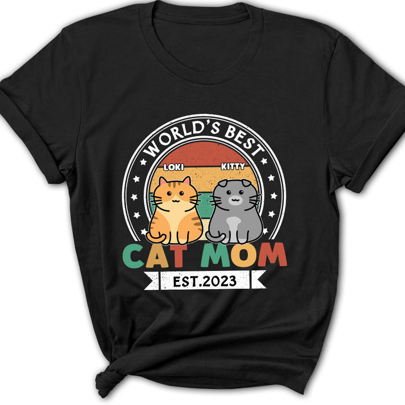 Best Cat Dad Est - Personalized Custom Women&