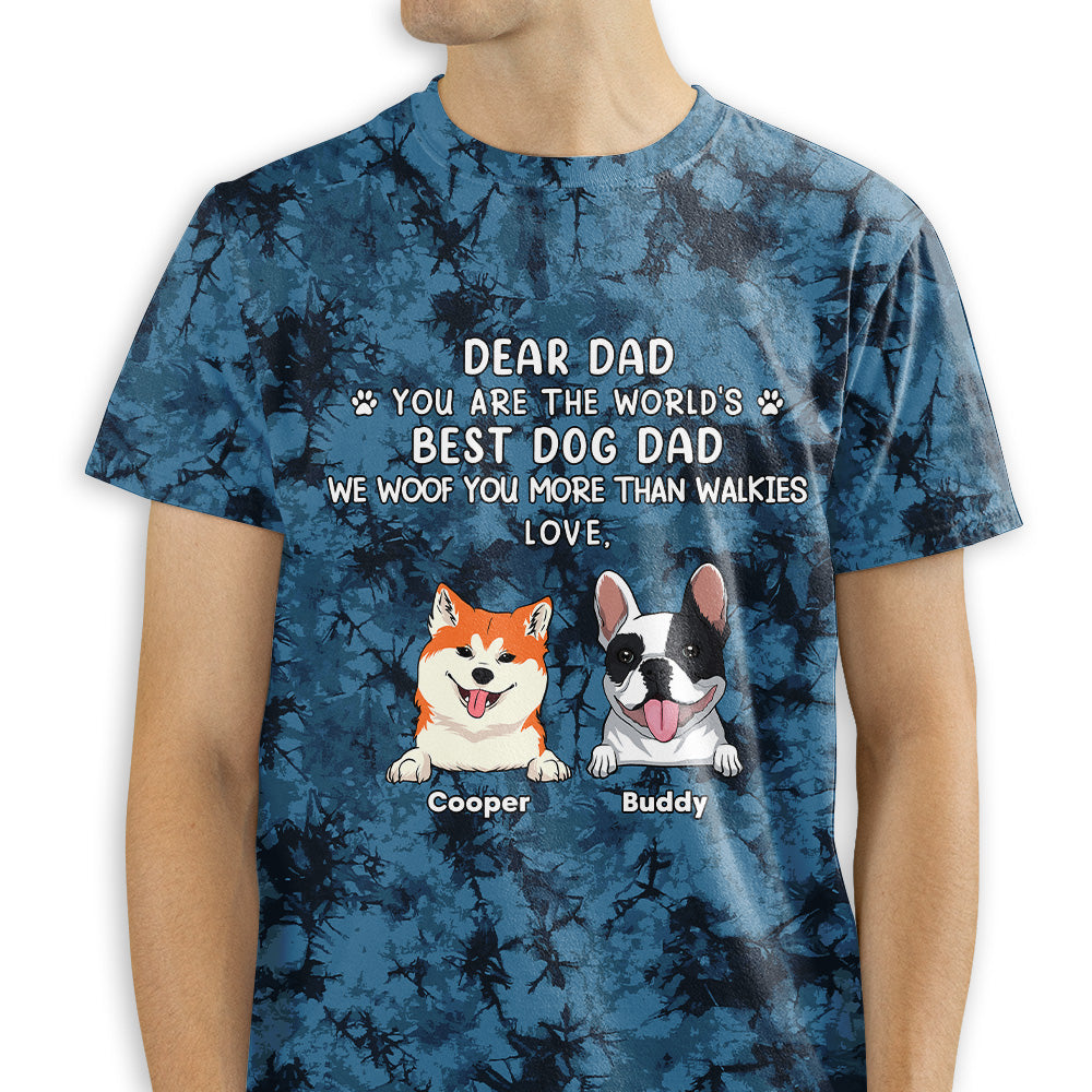 The World's Best Dog Dad - Personalized Custom All-over-print T-shirt