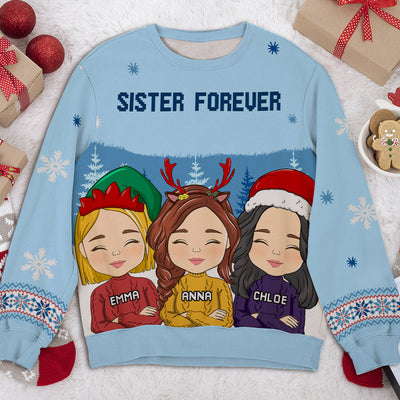 Besties Forever 2 - Personalized Custom All-Over-Print Sweatshirt