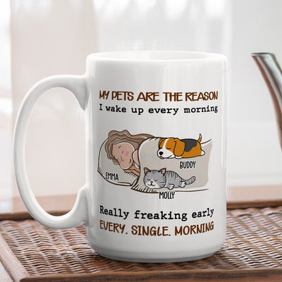 My Pet Is The Reason - Personalized Custom Coffee Mug