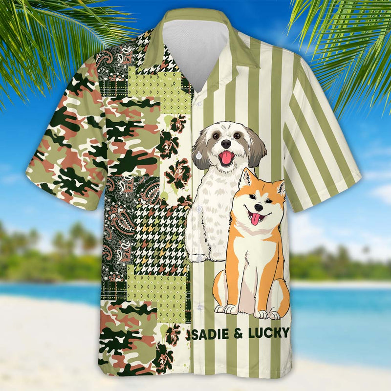 Dog Stripes - Personalized Custom Hawaiian Shirt