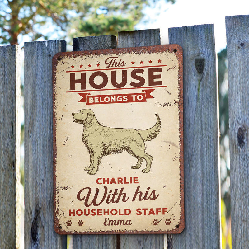 This House Belongs To - Personalized Custom Metal Sign