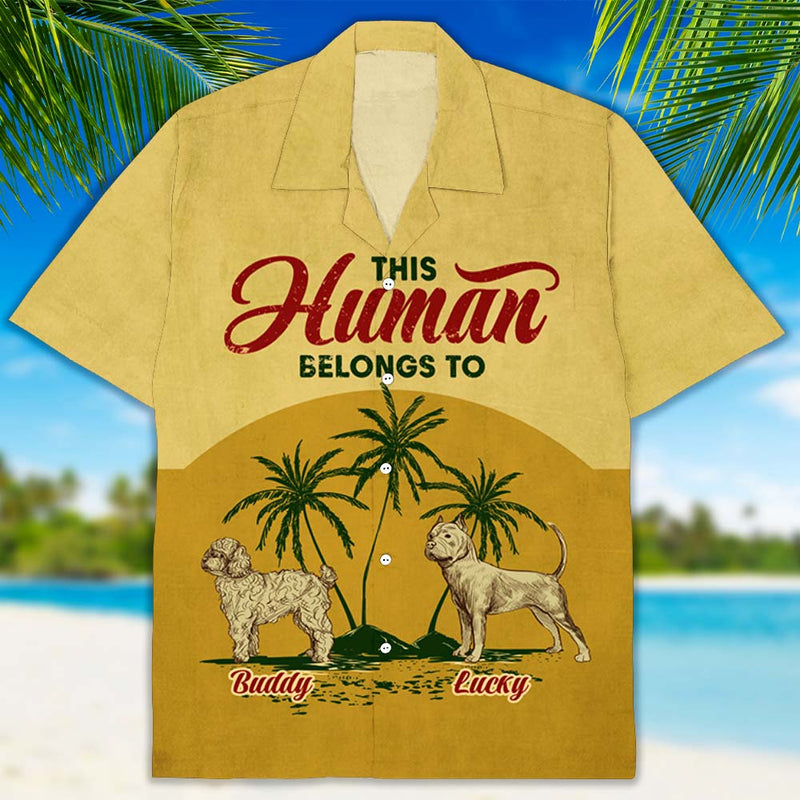 Vintage Human Belongs - Personalized Custom Hawaiian Shirt