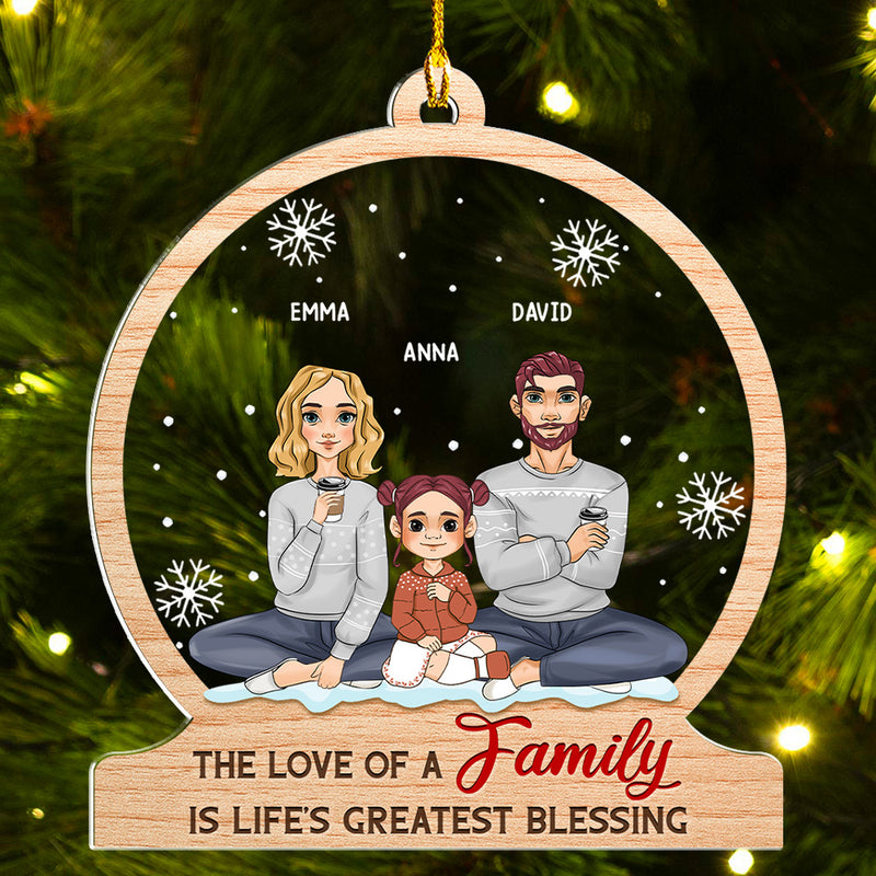 The Love Of Family - Personalized Custom Acrylic Ornament