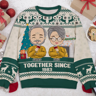 Together Christmas - Personalized Custom All-Over-Print Sweatshirt