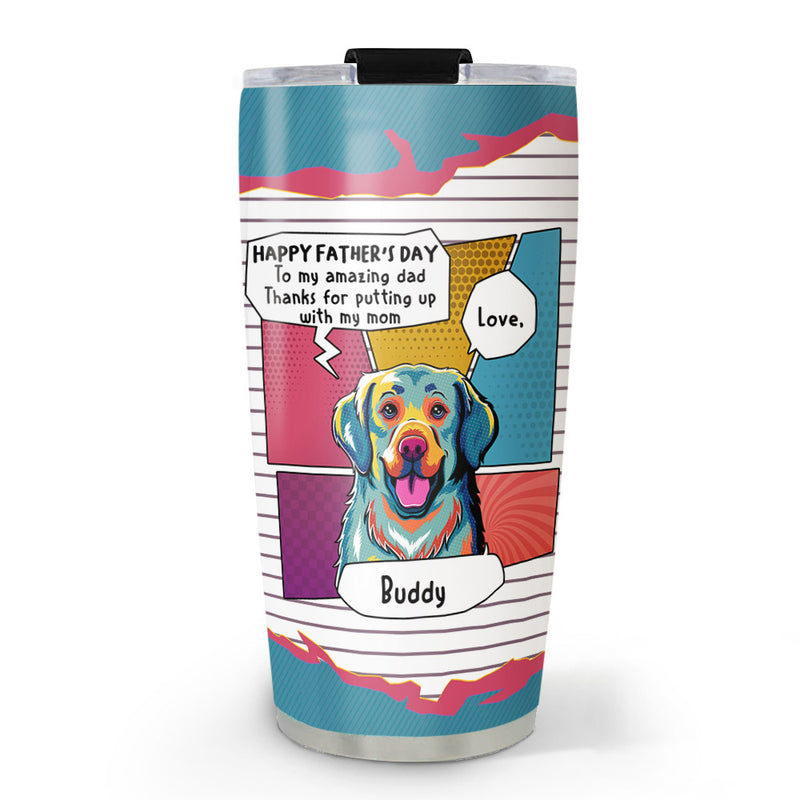 Pop Art Amazing Mom Dad - Personalized Custom Tumbler