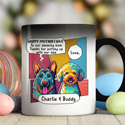 Pop Art Amazing Dad - Personalized Custom Color Changing Mug