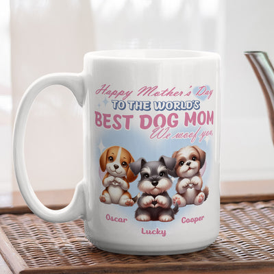 To The World Best Dog Mom - Personalized Custom Coffee Mug