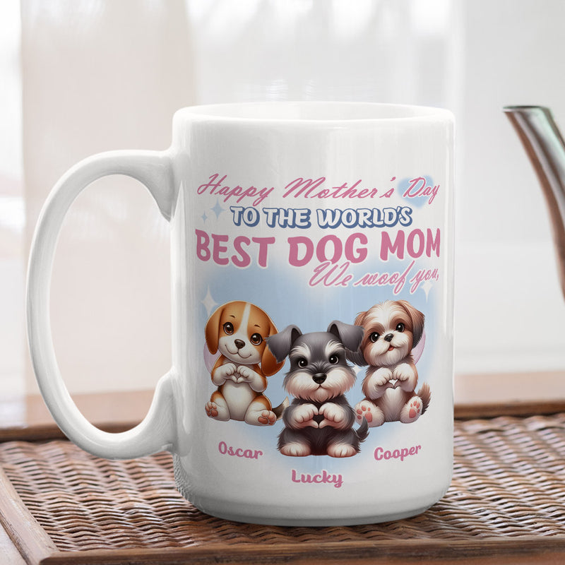 To The World Best Dog Mom - Personalized Custom Coffee Mug