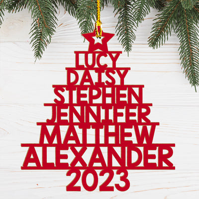 Family Name 2023 New Version - Personalized Custom 1-layered Wood Ornament