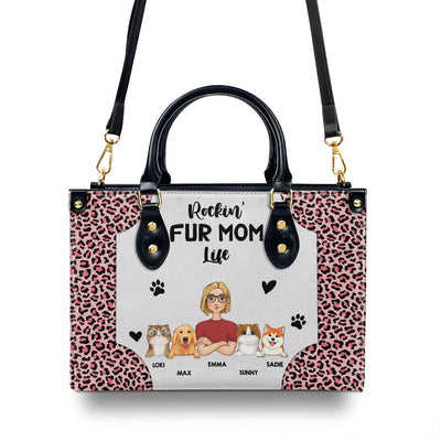 Dog Mom Better Life - Personalized Custom Leather Bag