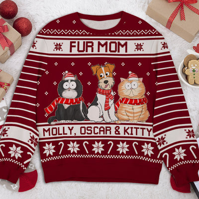 Christmas With Pet - Personalized Custom All-Over-Print Sweatshirt