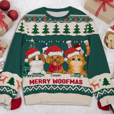 Pawlidays Pet Winter - Personalized Custom All-Over-Print Sweatshirt