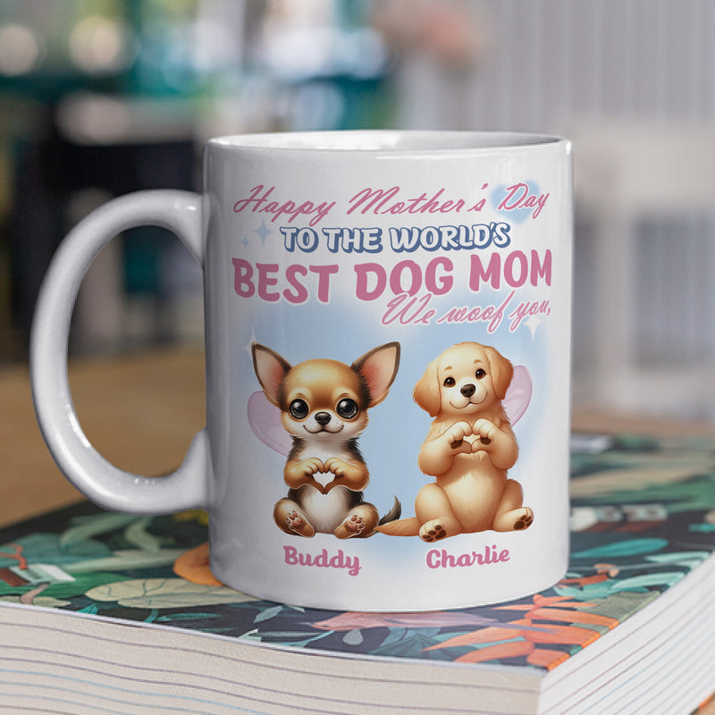 To The World Best Dog Mom - Personalized Custom Coffee Mug