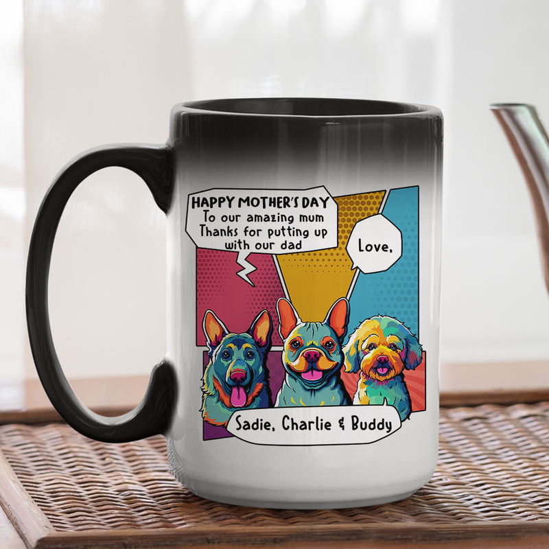 Pop Art Amazing Dad - Personalized Custom Color Changing Mug