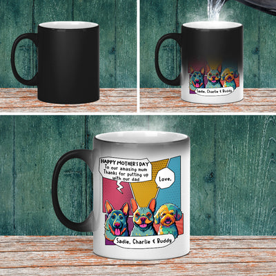 Pop Art Amazing Dad - Personalized Custom Color Changing Mug