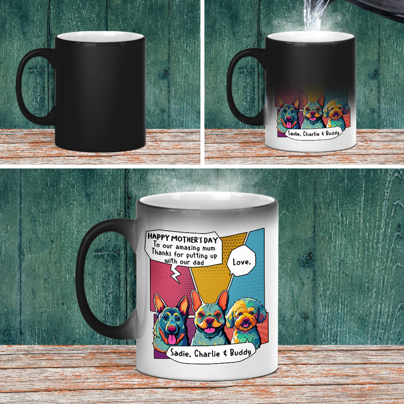 Pop Art Amazing Dad - Personalized Custom Color Changing Mug