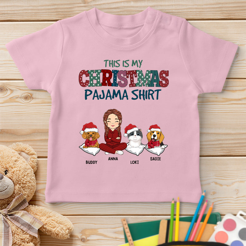 Pets Christmas Pajama - Personalized Custom Youth T-shirt
