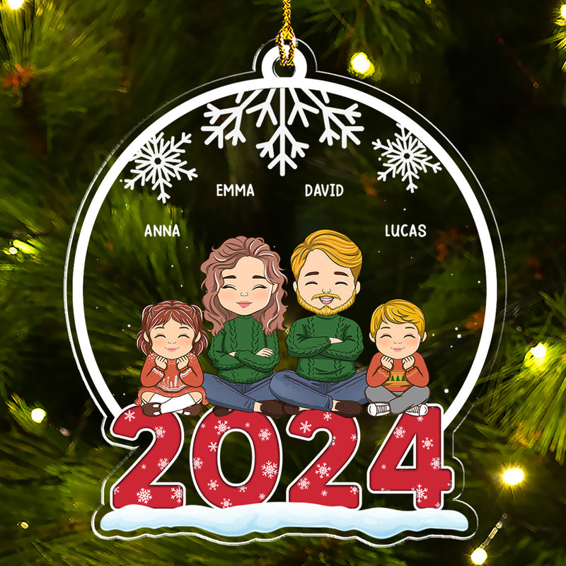 Our Family 2024 - Personalized Custom Acrylic Ornament